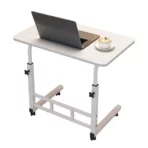 Adjustable Height Standing Desk With Wheels, Mobile C Shaped Laptop Table, Rolling Computer Workstation For Home Office Bed Sofa - Image 7